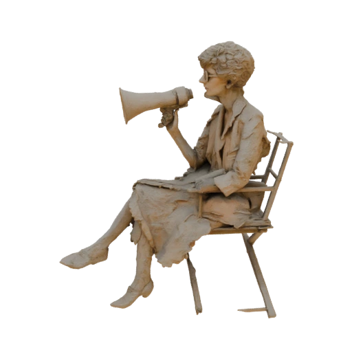 Woman with Megaphone Sculpture