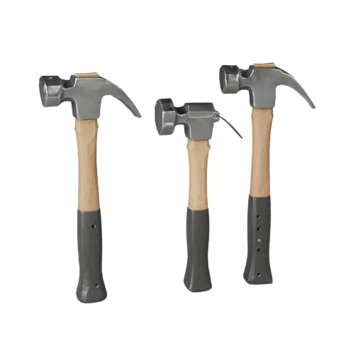 Clean Hammer Modular 3D model, isometric modular kit view, showing painted metal, functional silhouettes.