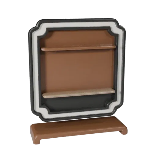 Modern Wall Art 3D model, living room, three-quarter front view, Unity viewport, ceramic detail.