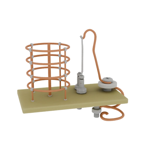Vintage Coil and Capacitor Assembly