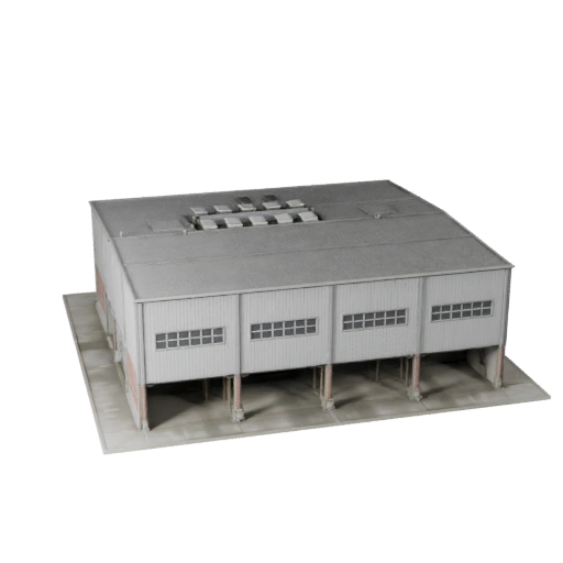 Cobertizo Industrial Modelo 3D para Unreal - Activo en Tiempo Real