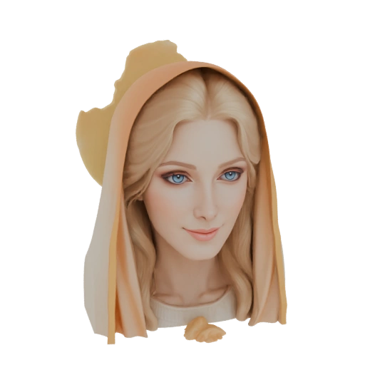 Serene Blonde Woman with Halo