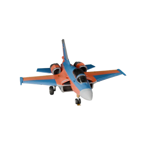 Modelo 3D de Caza de Combate de Caricatura para Juegos Estilizados Activo PBR