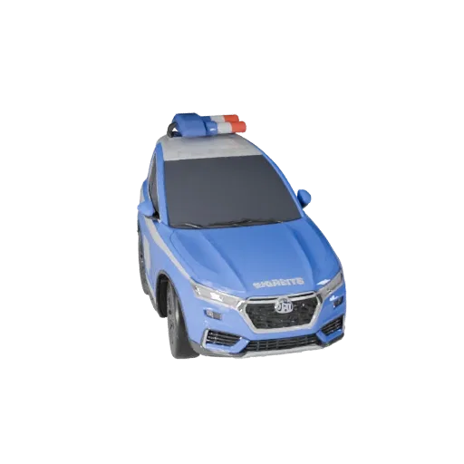 Police Car 3D Model for Blender - Render Ready Asset