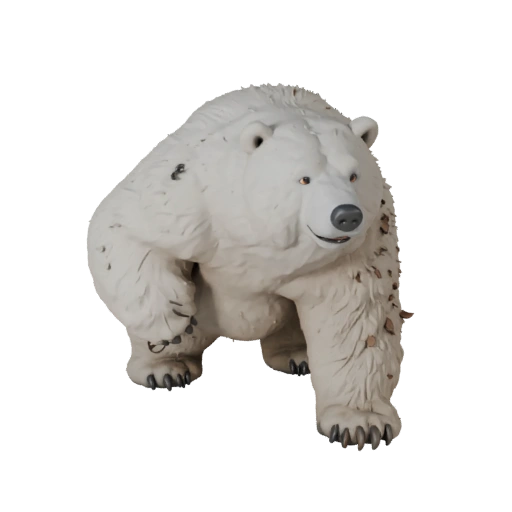 Ours Polaire Dessin Animé Modèle 3D - Actif Stylisé pour Animation