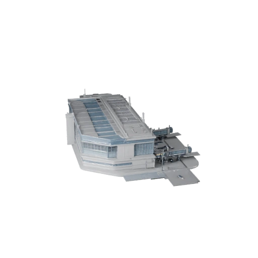 Modelo 3D STL Imprimível de Terminal de Aeroporto - Asset de Escala