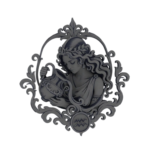 Aquarius Zodiac Sculpture
