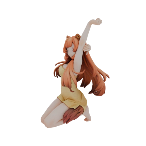 Holo the Wise Wolf Stretching 3D Model