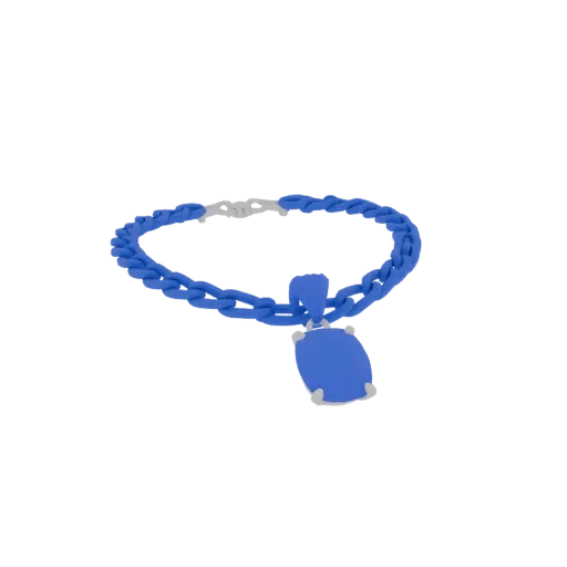 Sapphire Necklace print ready 3D model, isometric studio render, showing necklace form, surface, and scale cues.