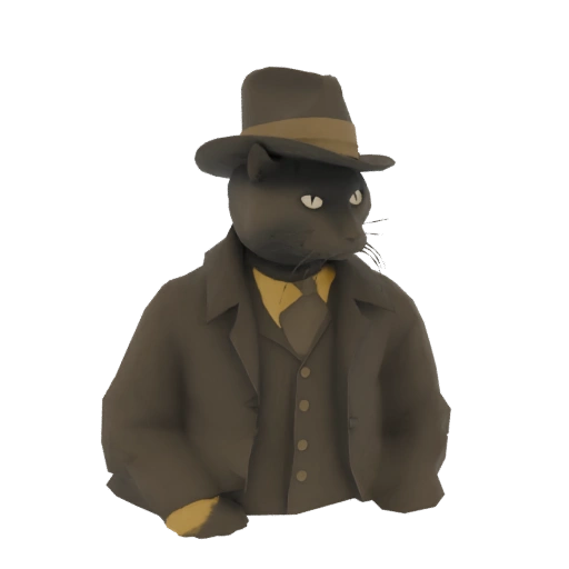 Detective Cat 3D Model