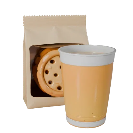 Sealed Cookie Pack Printable 3D model, isometric STL render, showing cardboard, package massing.