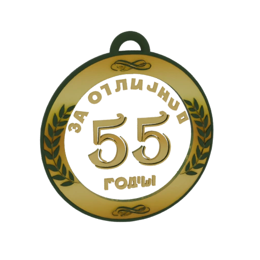 55th Anniversary Medal 3D Model