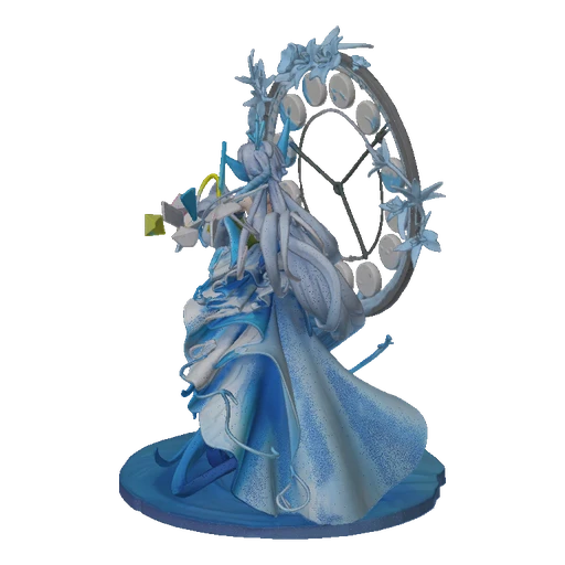 Elegant Ice Queen with Clockwork Orrery