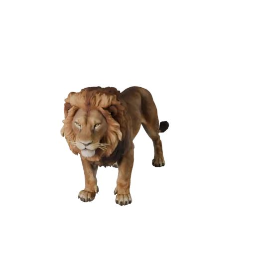 Realistic African Lion 3D Model - Rigged PBR Asset for Games