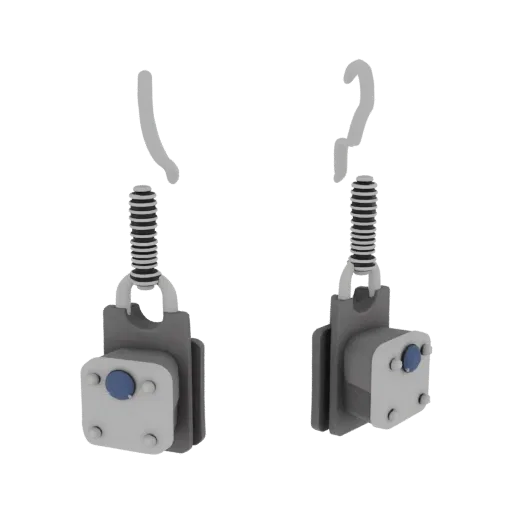 Gold Stud Earring 3D model, three-quarter front view, AR viewer studio render, gold finish.