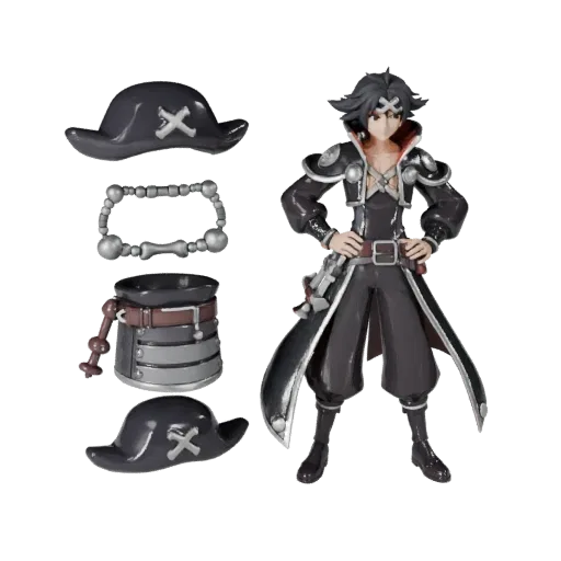 Anime Pirate Character Model - Rigged