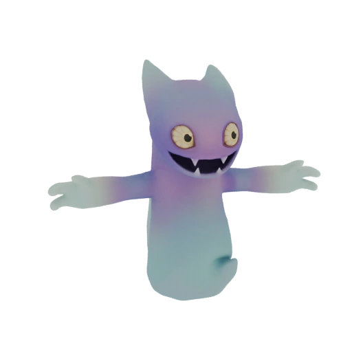 Cute Ghost Monster 3D Model
