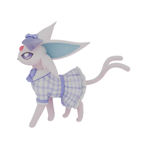 Espeon in Plaid Dress 3D Model