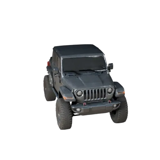 Offroad-SUV 3D-Modell, Drei-Viertel-Studioansicht, Blender-fertiges Fahrzeug-Asset mit aufrechten Offroad-Proportionen, robus