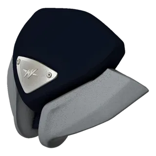3D model of an MV Agusta motorcycle front fairing with the silver MV Agusta emblem prominently displayed.