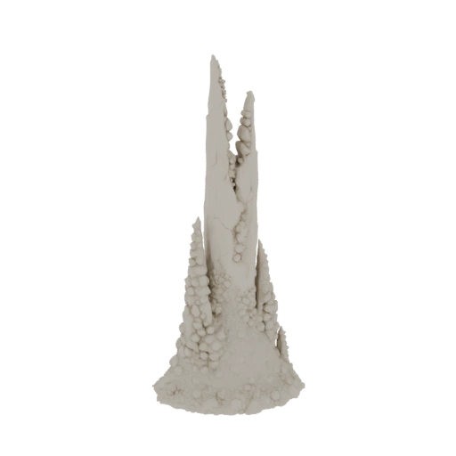 Alien Spire with Crystalline Growths