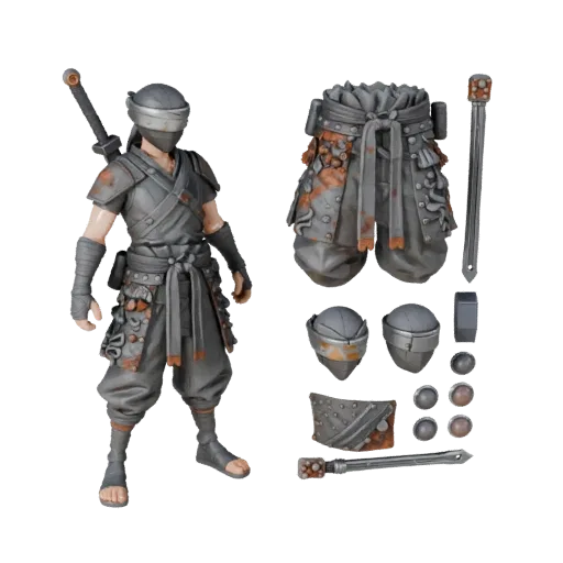 Anime Ninja Character Model - Rigged