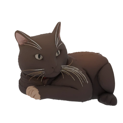 Brown Cat Lying Down