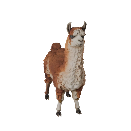 Modelo 3D de Lhama para Blender - Asset PBR com Texturas | Royalty-Free