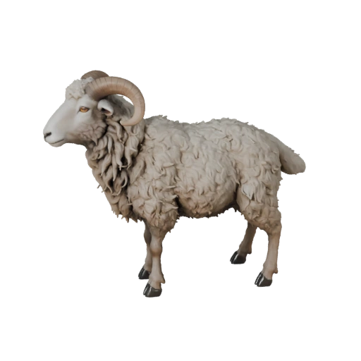 Modelo 3D de Ovelha Realista - Asset PBR Rigged para Jogos | Royalty-Free
