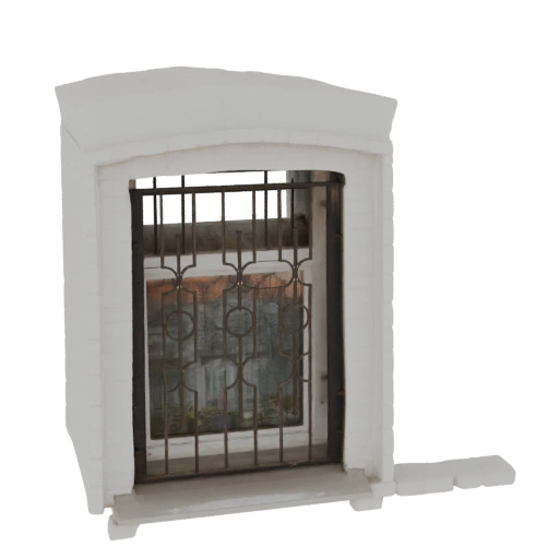 Ornate Metal Grate Window