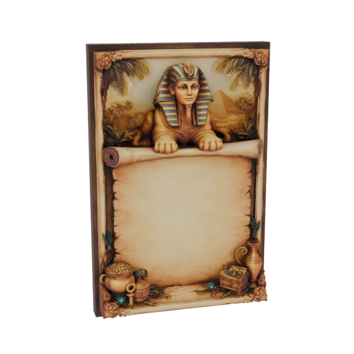 Egyptian Sphinx Scroll Frame