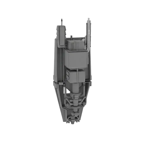 3D model of a detailed industrial pump assembly, shown in a cutaway view to reveal internal mechanical components.
