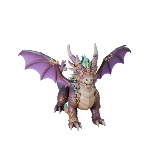 Cartoon Knochendrache 3D-Modell - Stilisierte Ressource für Animation