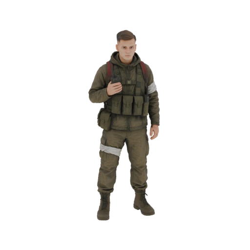 Modern Soldier with Radio