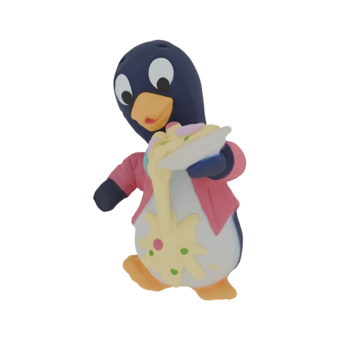 Penguin with Pizza Figurine