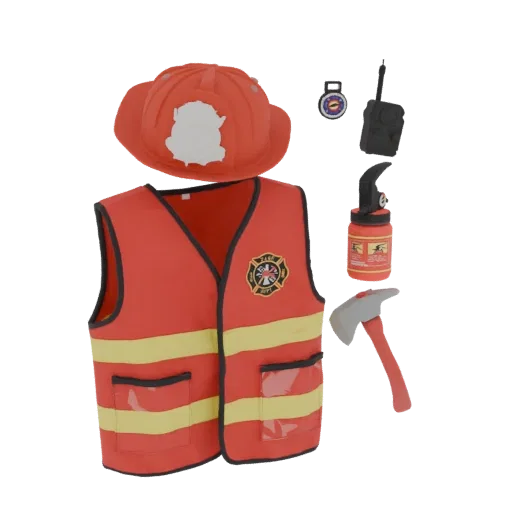 Firefighter Roleplay Costume Set with Accessories