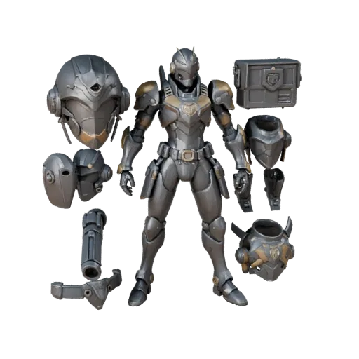 Anime Armored Warrior Character Model - Rigged