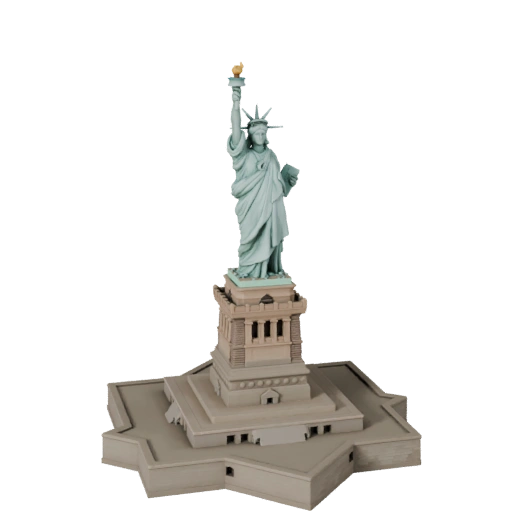 Modelo 3D Estatua de la Libertad para Blender - Activo de Render
