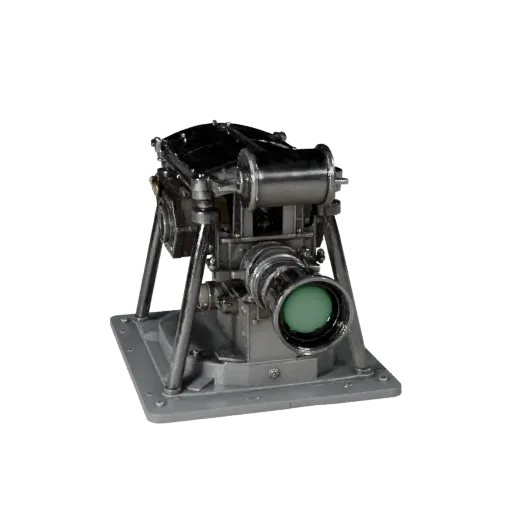 Research Observatory Mount High Poly 3D model, close-up studio render, showing metal tubes, optical alignment.