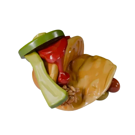 Gourmet Taco Platter High Poly 3D model, close-up studio render, showing sauces, plated composition.