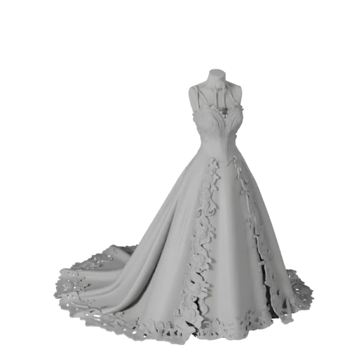 Realistic Wedding Dress 3D Studio Asset for Cinema