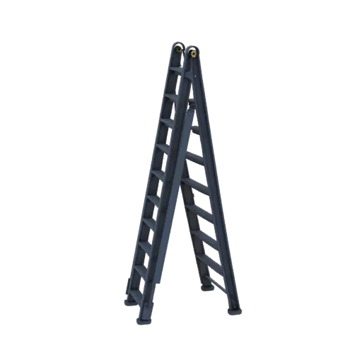 Construction Ladder Printable 3D model, isometric STL render, showing concrete, site-ready silhouettes.