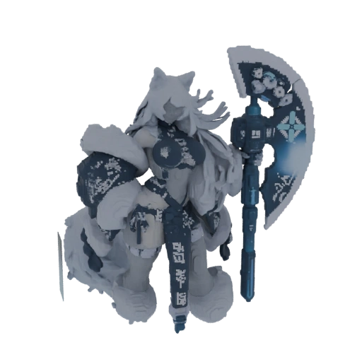 Arctic Warrior with Axe 3D Model