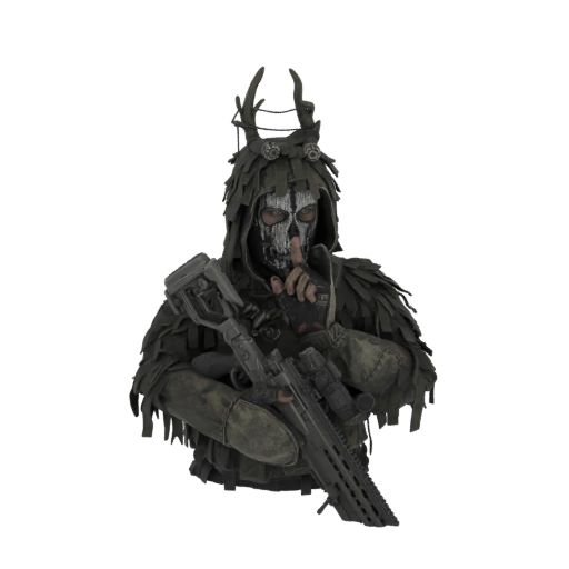 Ghost Skull Sniper Camo 3D Model