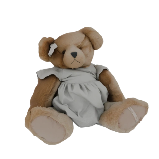 Classic Teddy Bear in Dress 3D Model