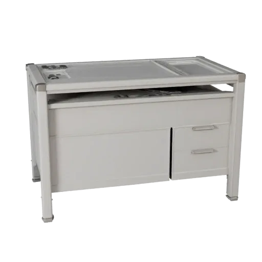 Minimal File Tray Realistic 3D model, three-quarter studio render, showing plastic, desk-scale silhouettes.