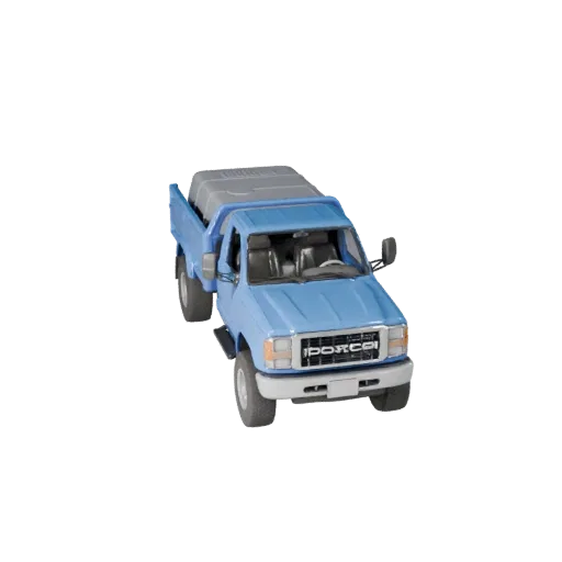 Camioneta 3D Model para Unity - Activo de Juego Poligonal Bajo