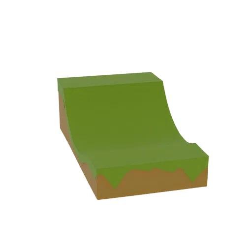 Mossy Root Path Printable 3D model, isometric tabletop STL render, showing layered soil, raised bases.