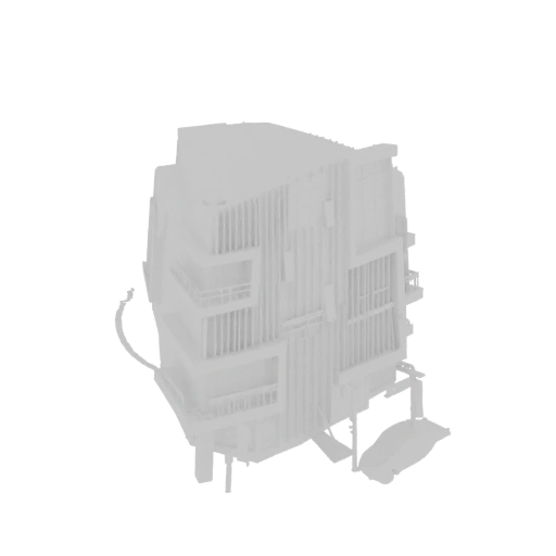 Modern Apartment Building 3D Model