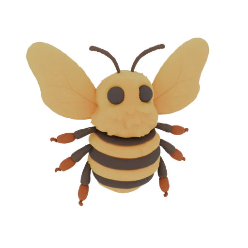 Fluffy Clay Bee